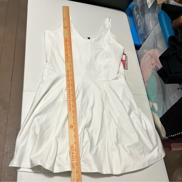 Athleta Play It Forward Mini Exercise Dress Solid White XL K2 - Picture 8 of 11
